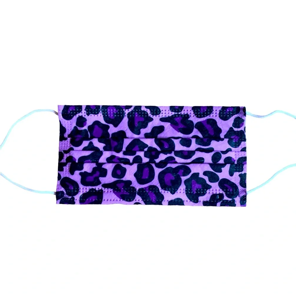 5 Piece Leopard Print Face Mask Set Unisex Color Multi